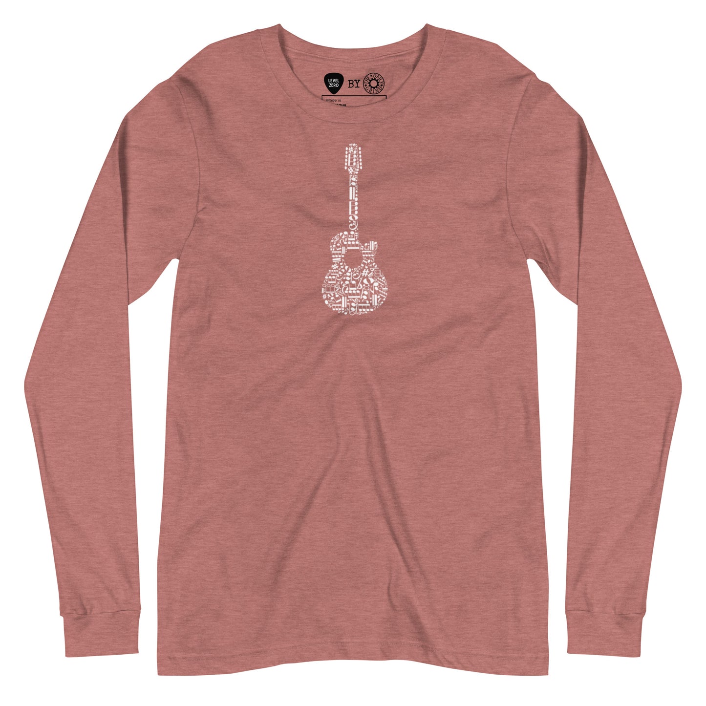 Music Notes Guitar  Long Sleeve Tee