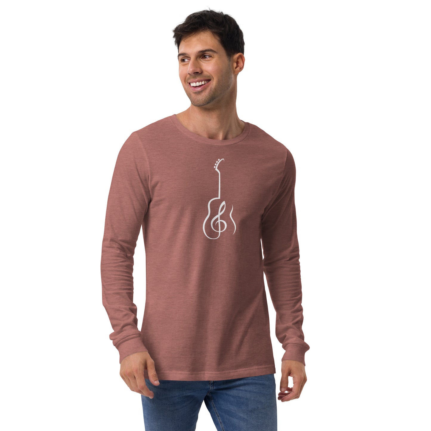 Music Note Guitar Long Sleeve Tee