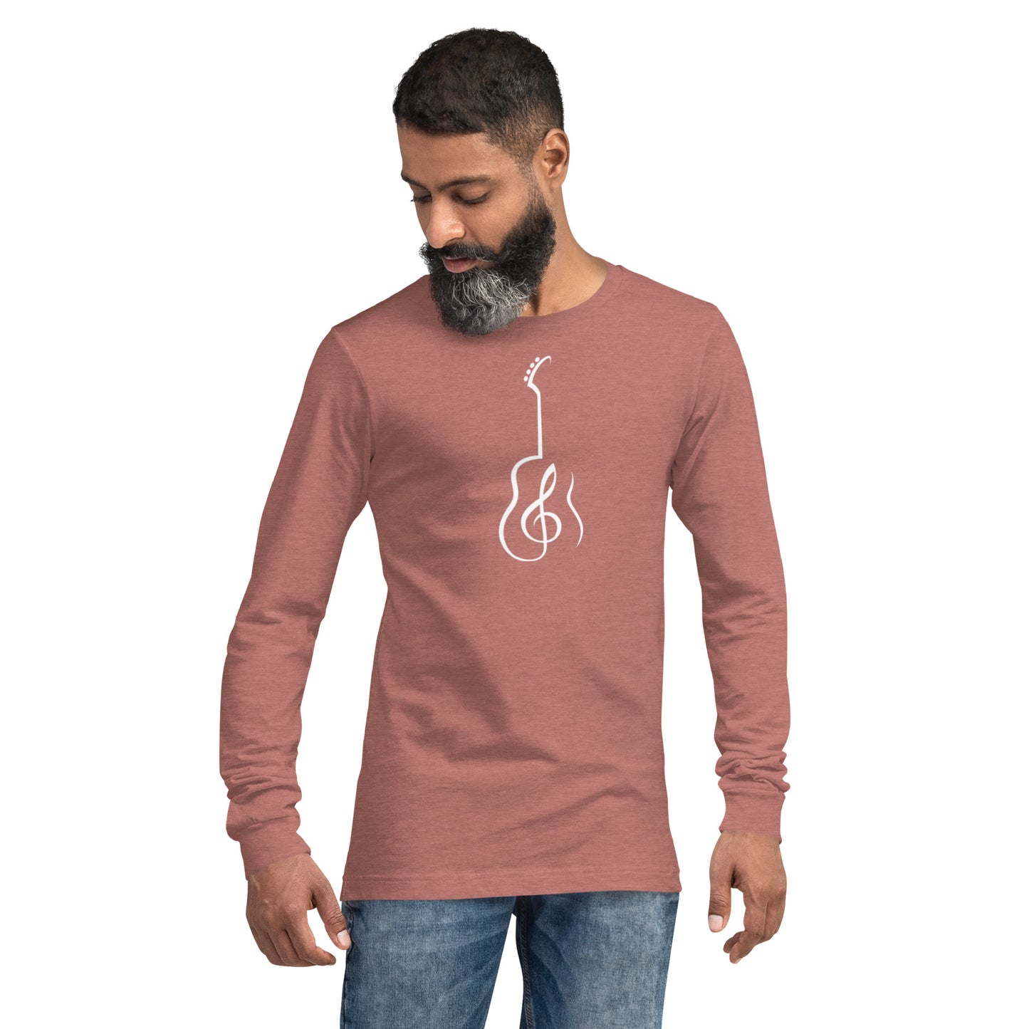 Music Note Guitar Long Sleeve Tee