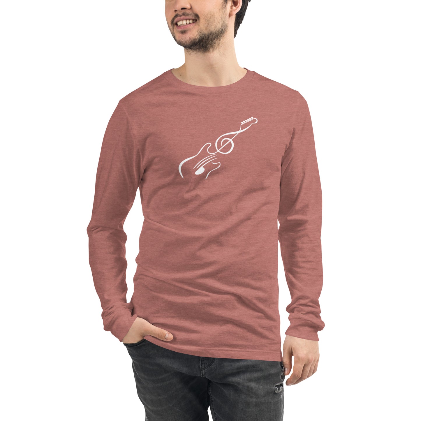 Music Note Guitar Long Sleeve Tee