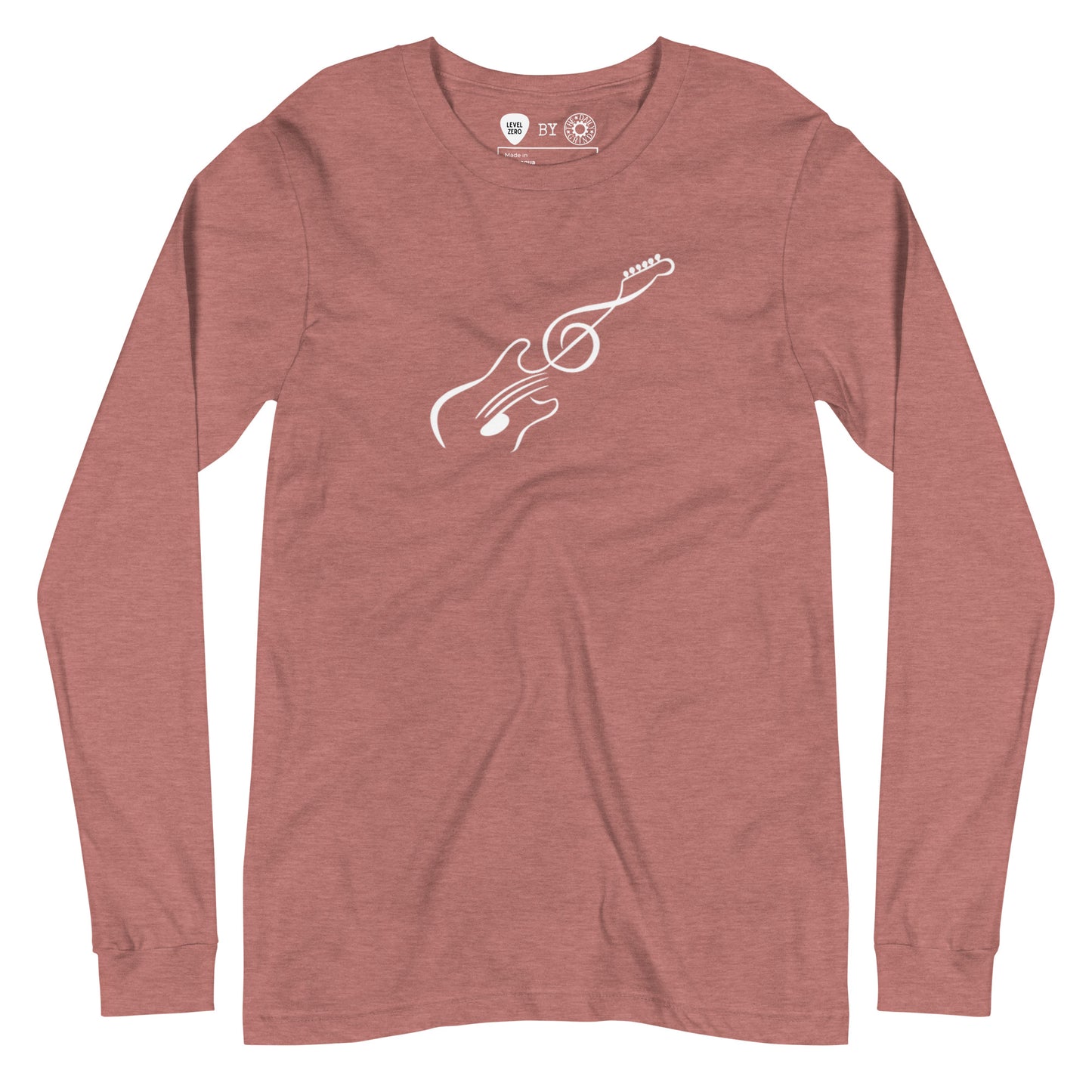 Music Note Guitar Long Sleeve Tee