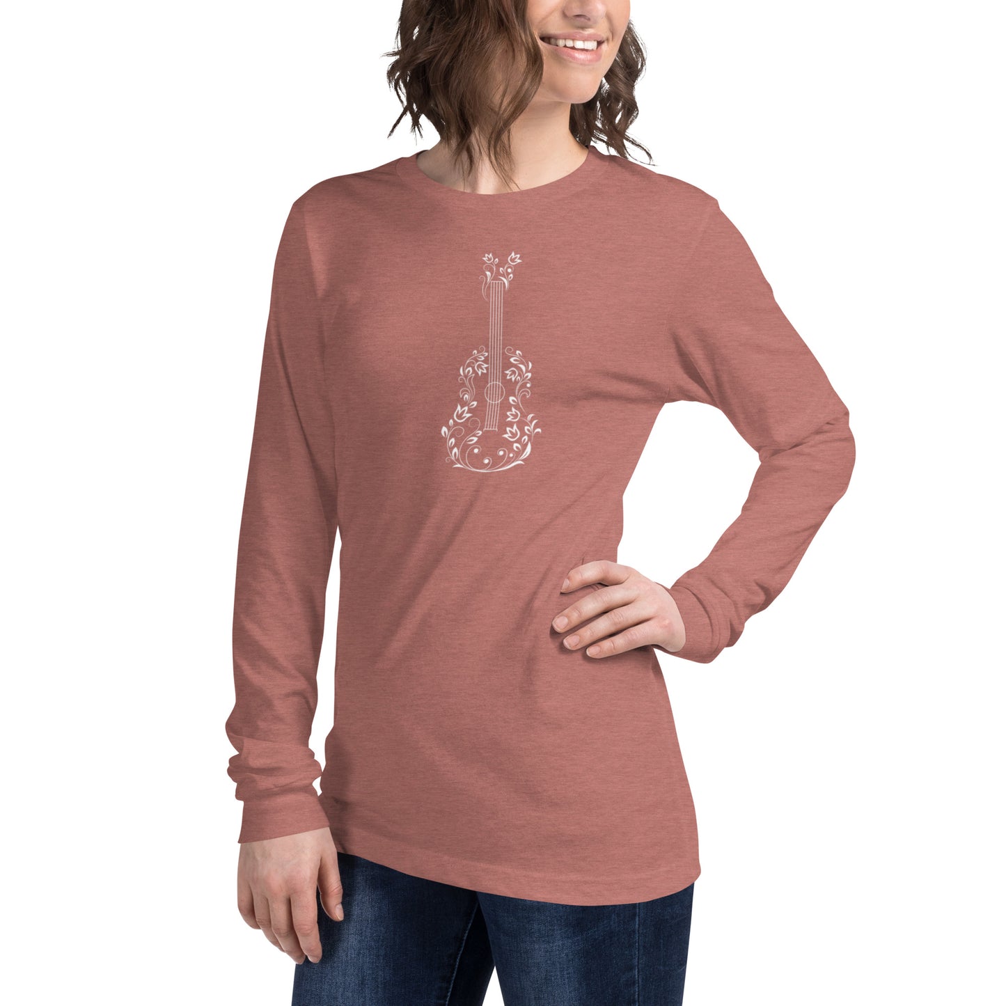 Floral Guitar Long Sleeve Tee