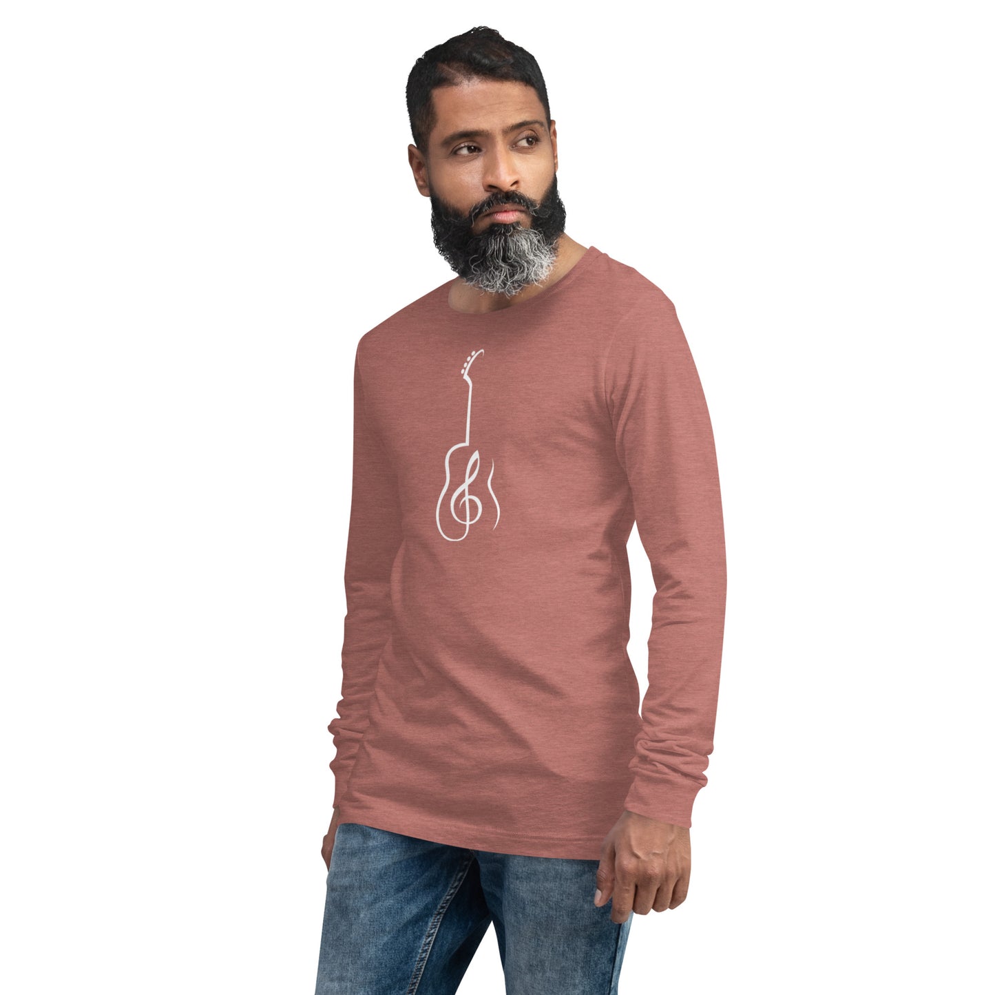 Music Note Guitar Long Sleeve Tee