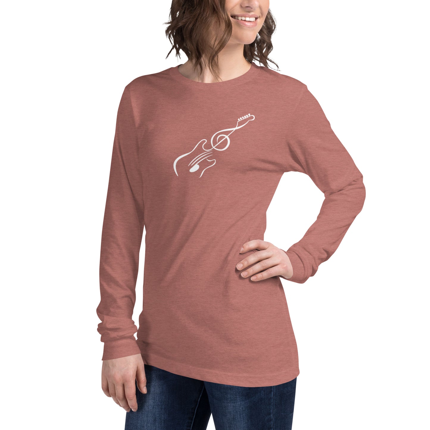 Music Note Guitar Long Sleeve Tee