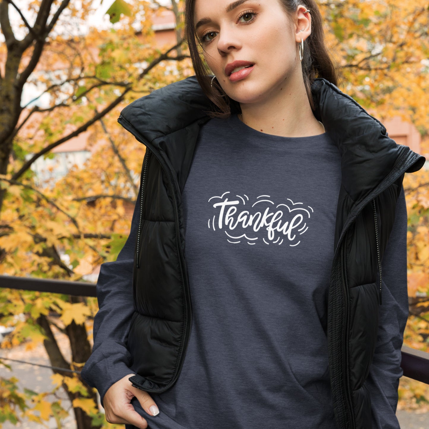 Thankful (white) Long Sleeve Tee