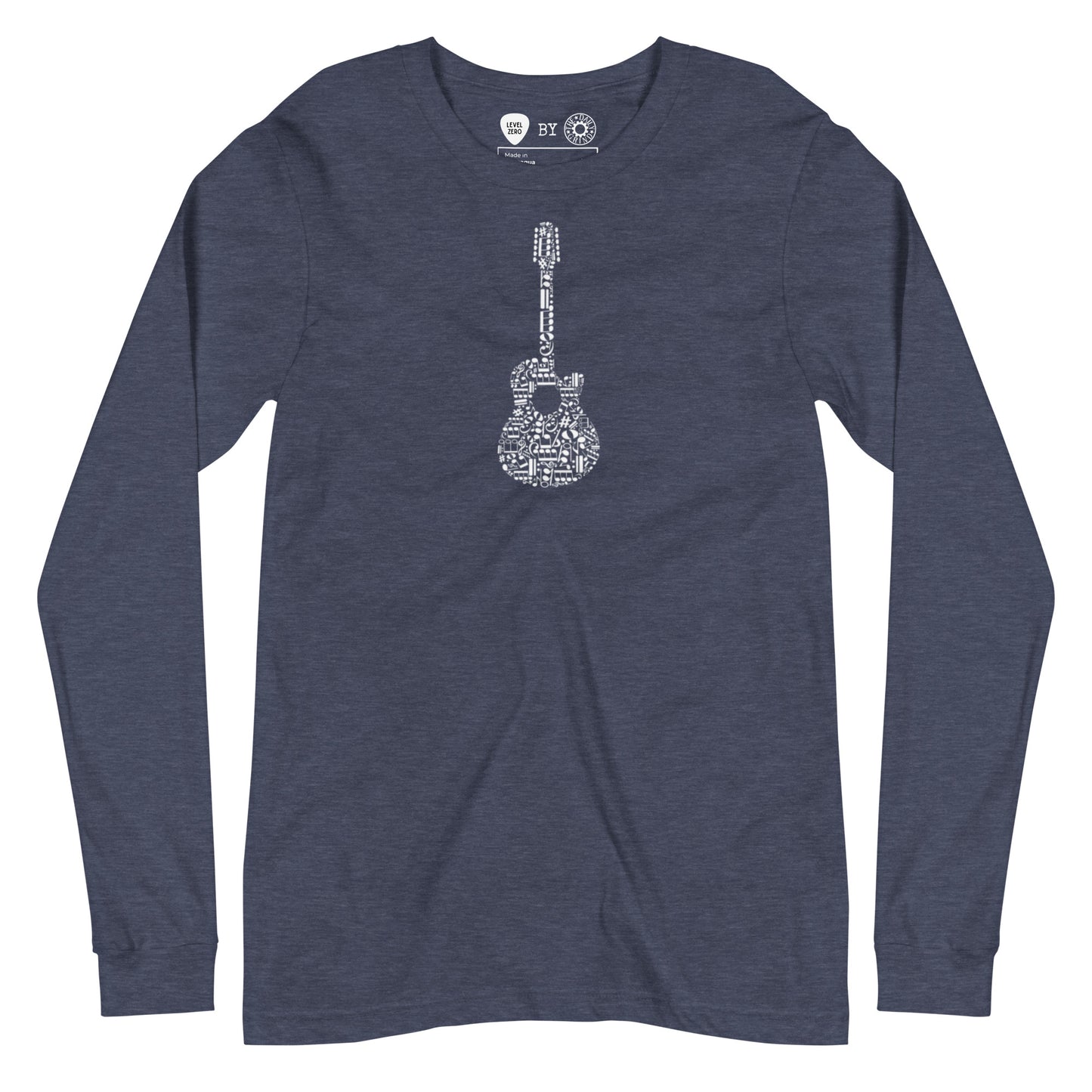 Music Notes Guitar  Long Sleeve Tee