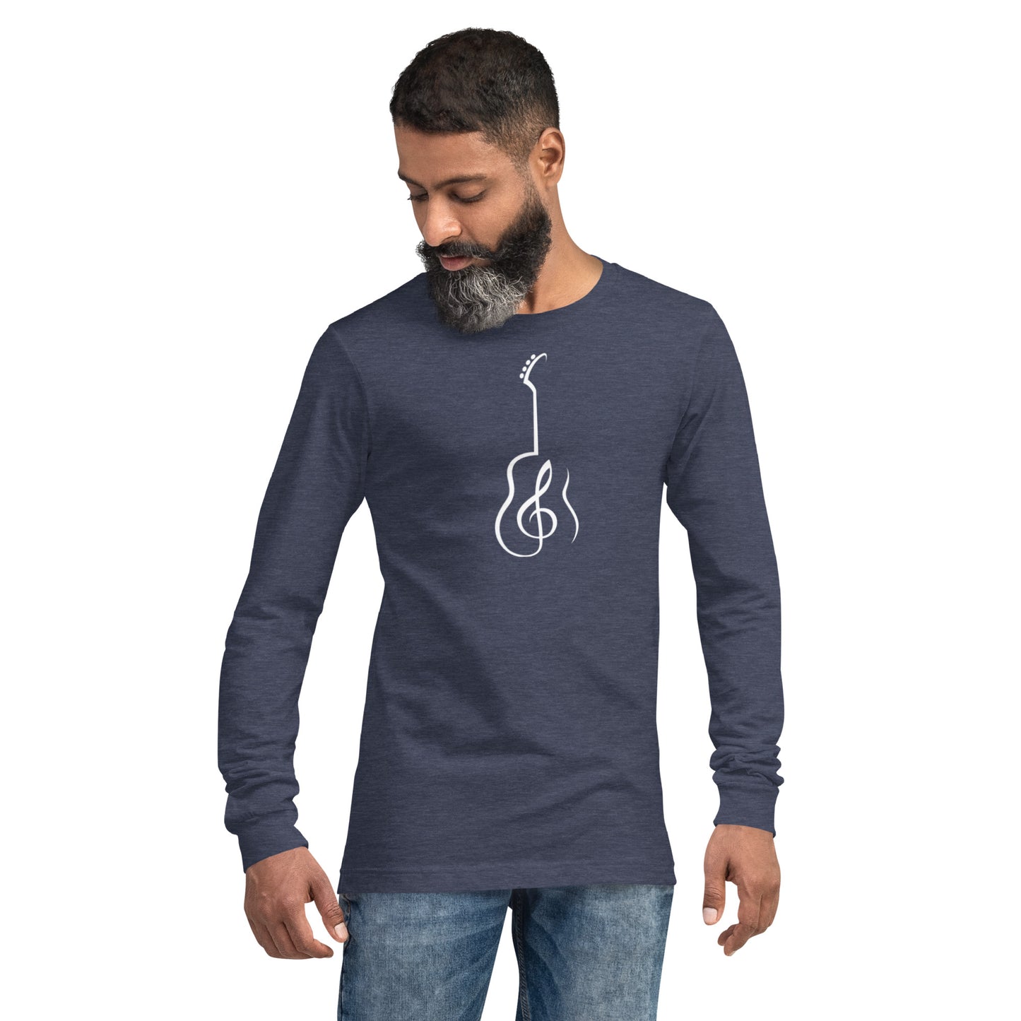 Music Note Guitar Long Sleeve Tee