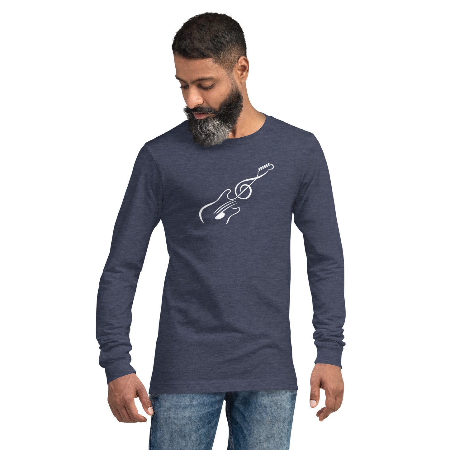 Music Note Guitar Long Sleeve Tee