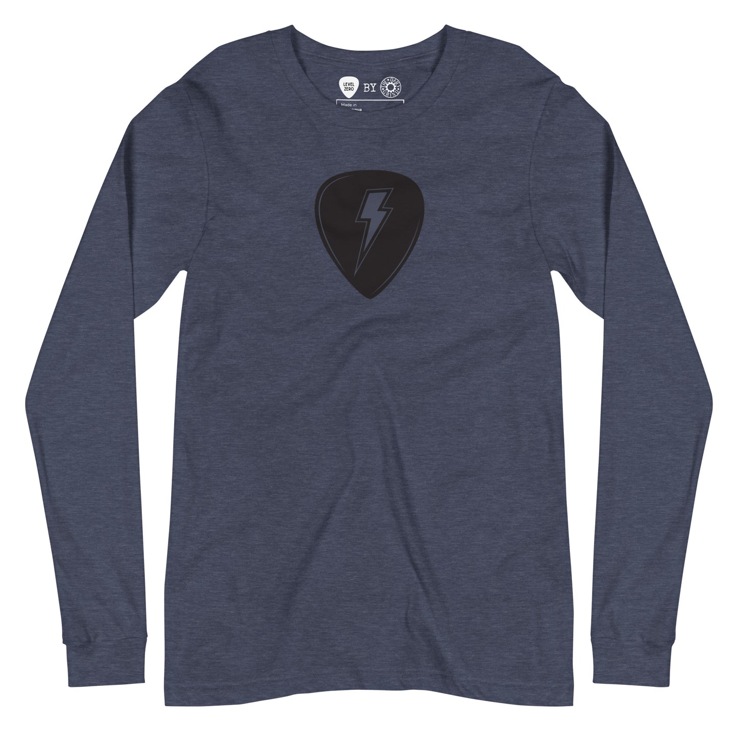 Lightning Pick in Heather Navy Long Sleeve Tee