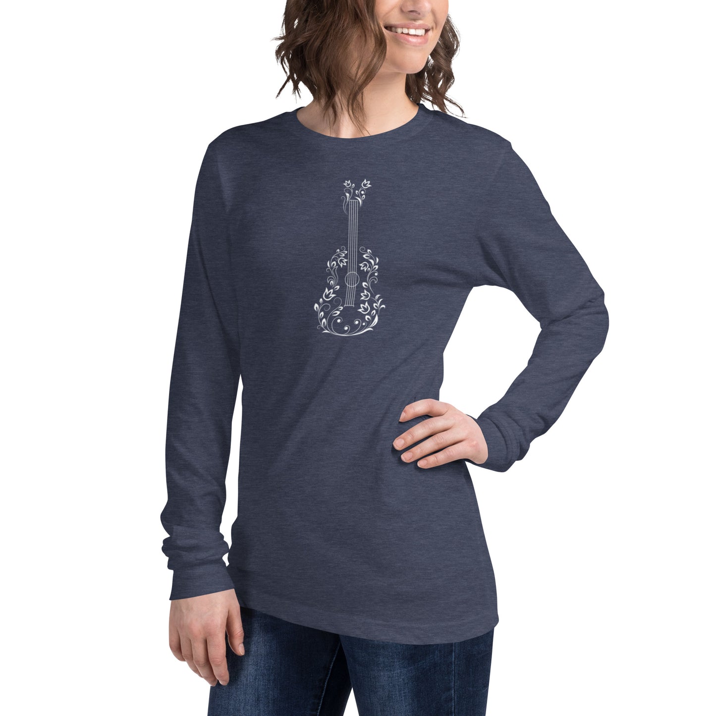 Floral Guitar Long Sleeve Tee