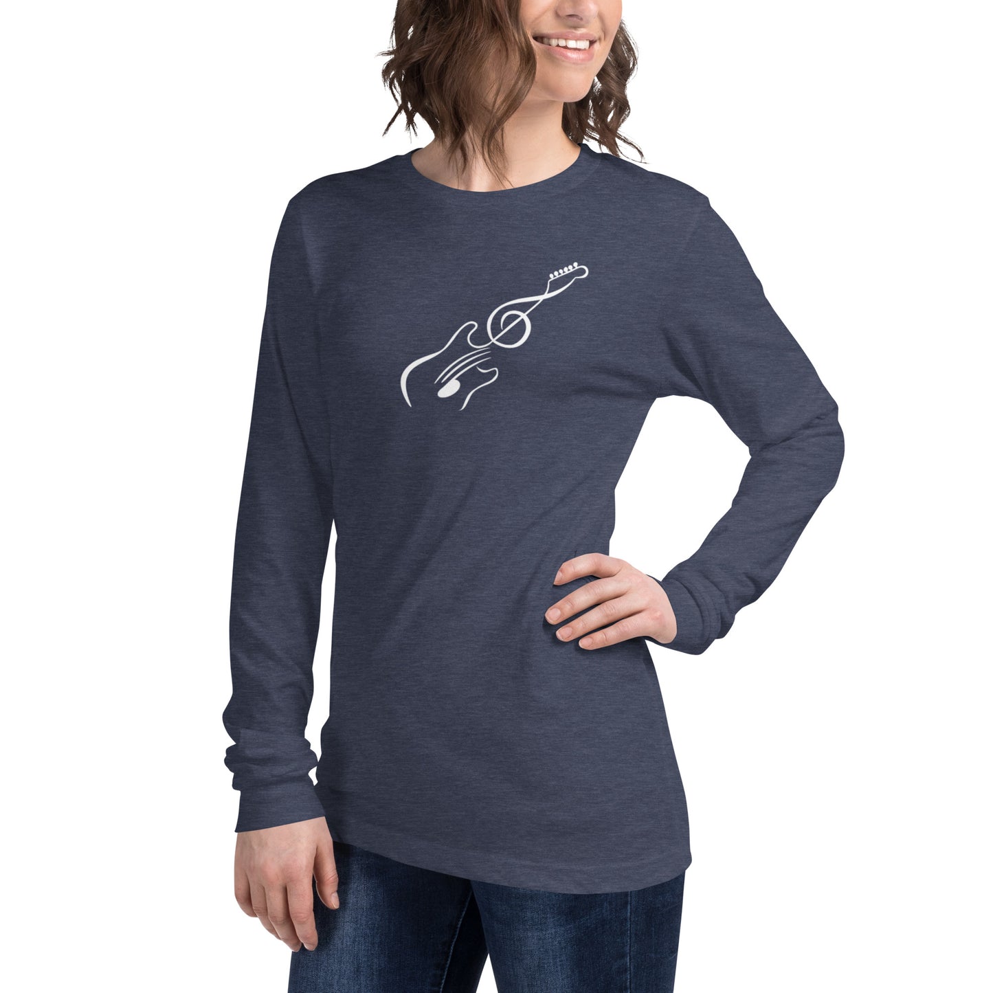 Music Note Guitar Long Sleeve Tee