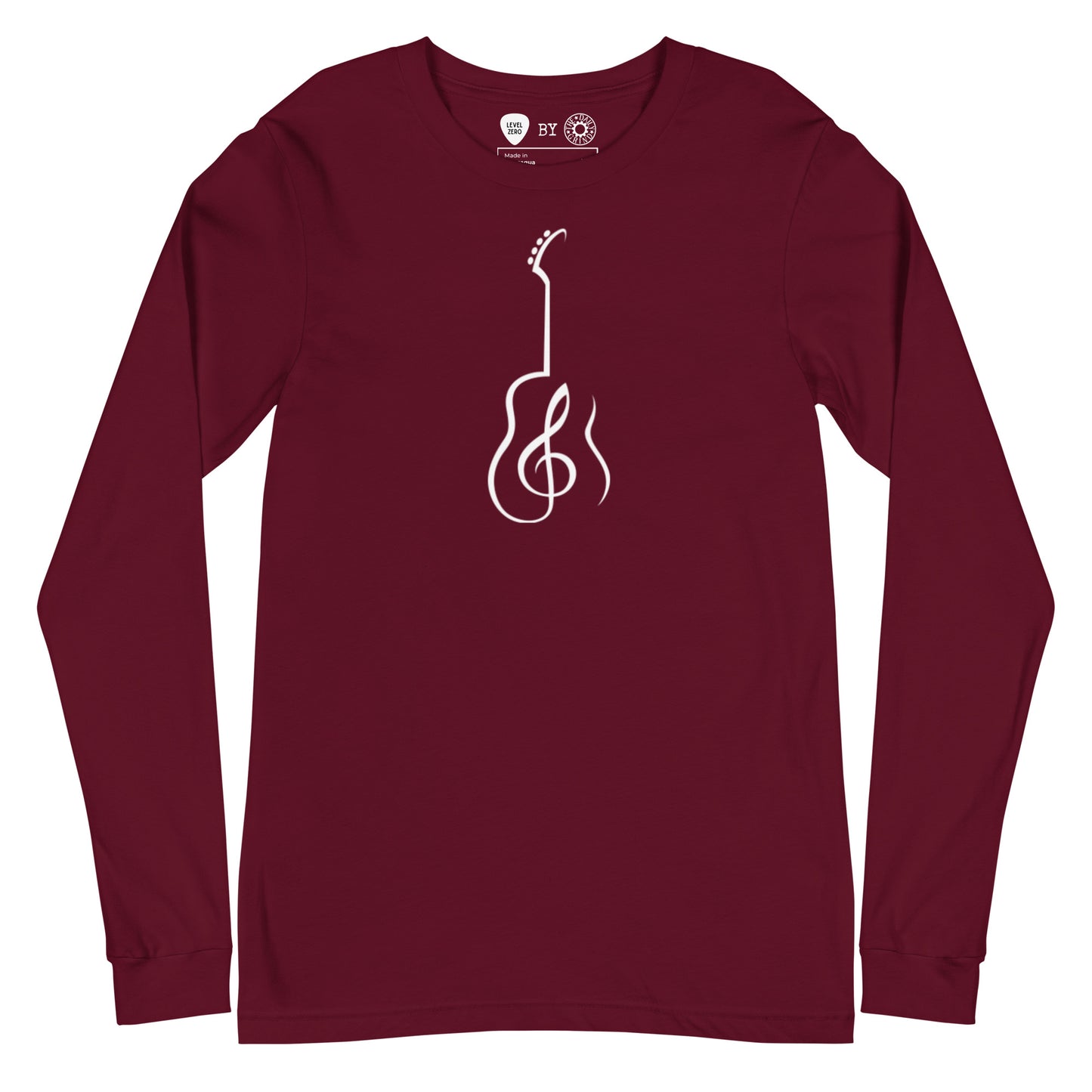 Music Note Guitar Long Sleeve Tee