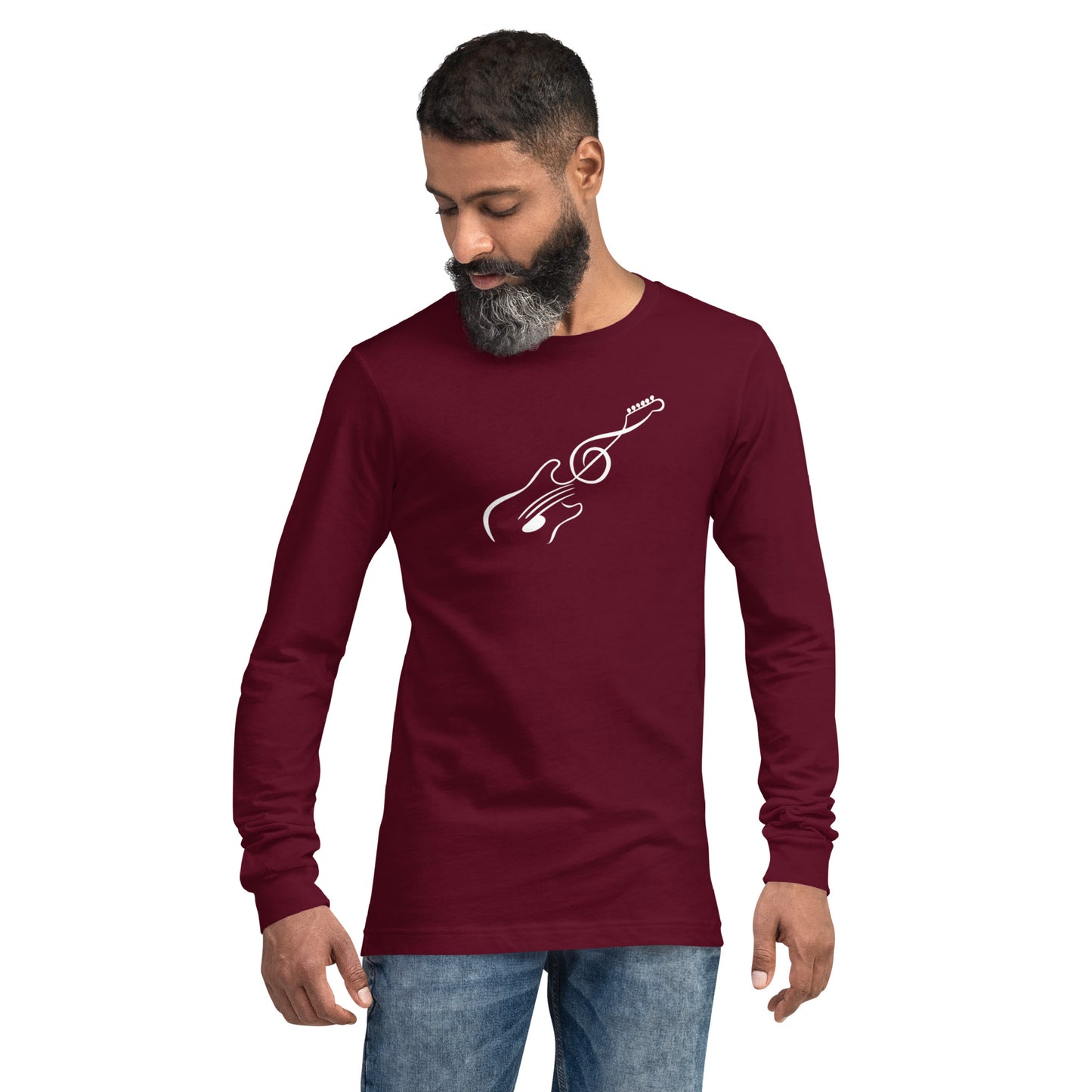 Music Note Guitar Long Sleeve Tee