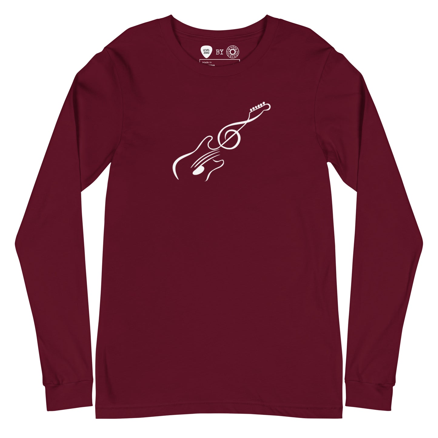 Music Note Guitar Long Sleeve Tee