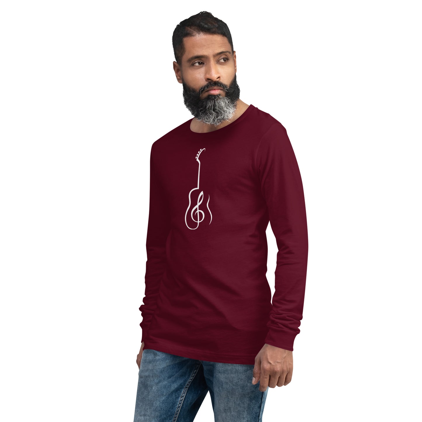 Music Note Guitar Long Sleeve Tee