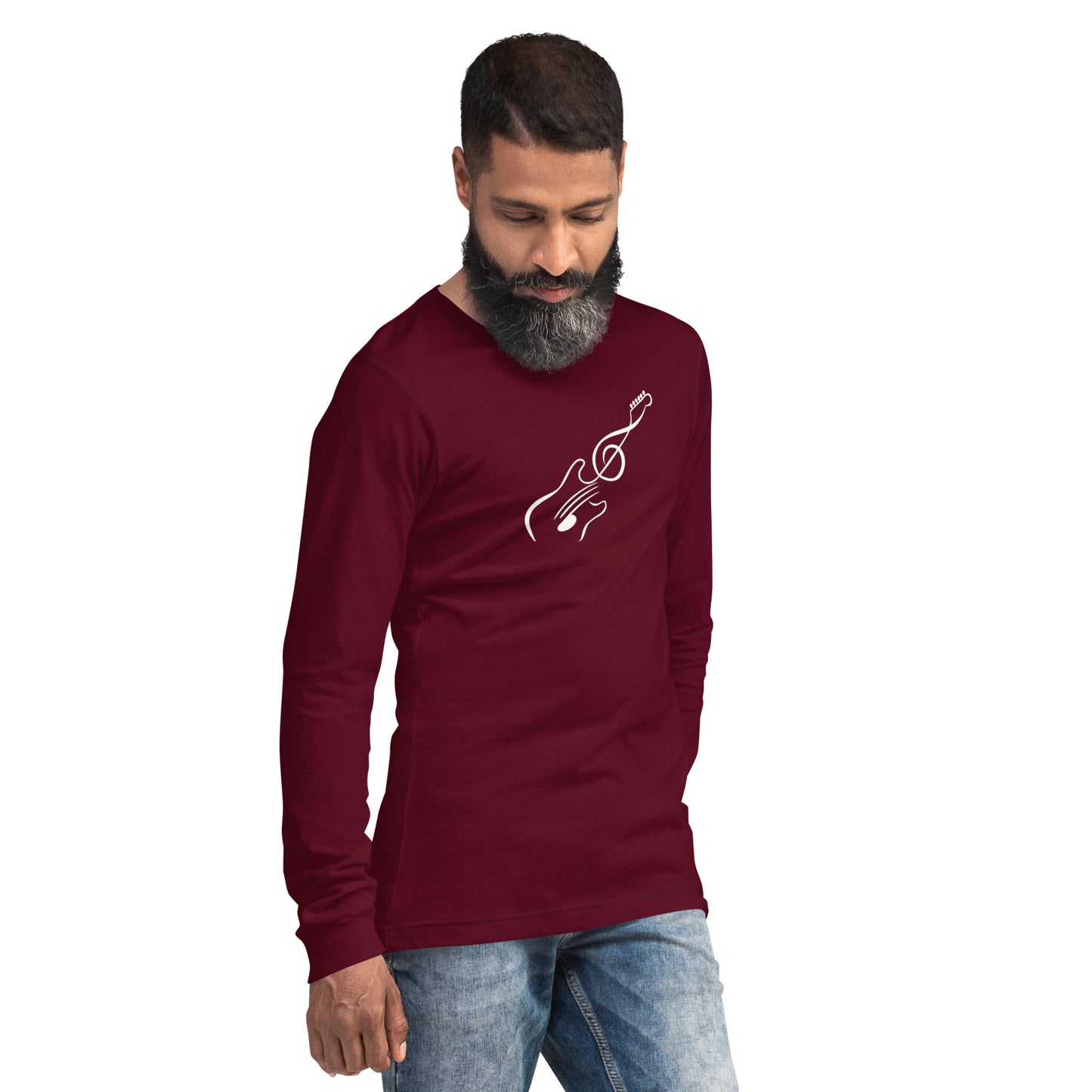 Music Note Guitar Long Sleeve Tee