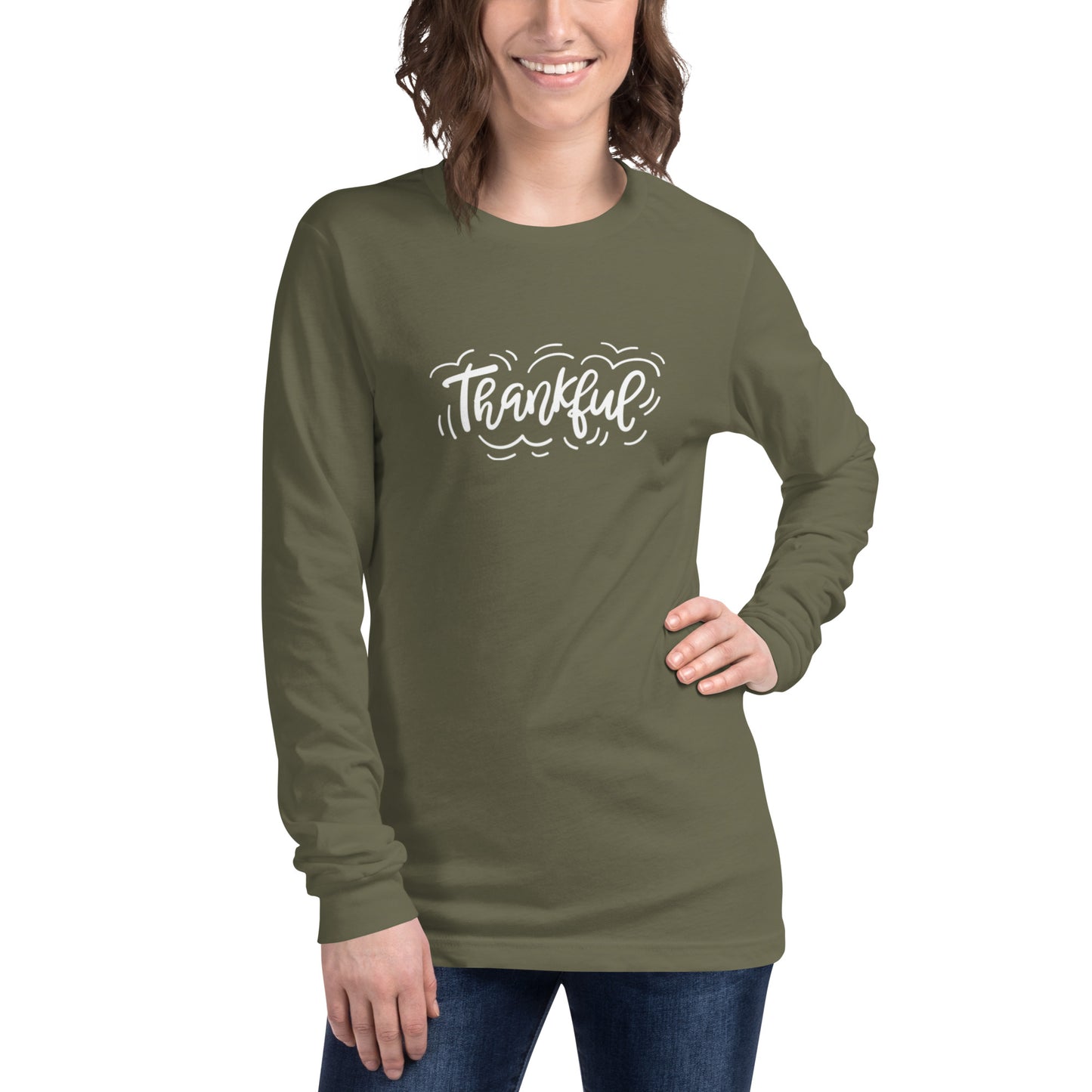 Thankful (white) Long Sleeve Tee