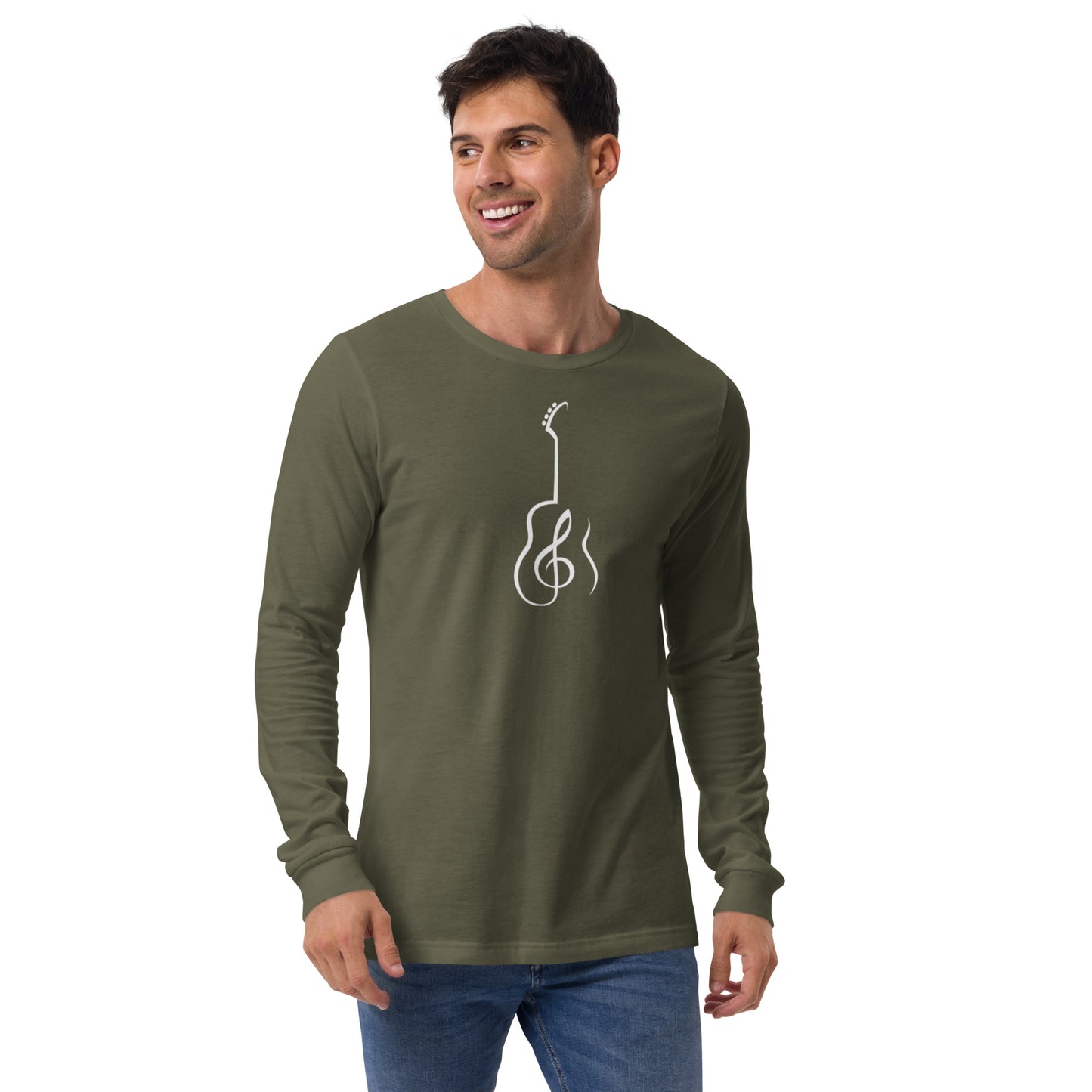 Music Note Guitar Long Sleeve Tee