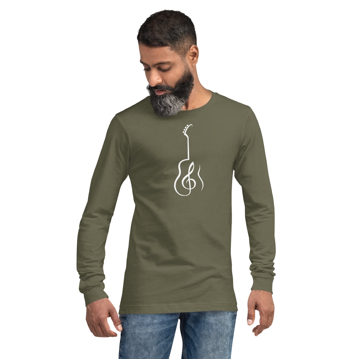 Music Note Guitar Long Sleeve Tee