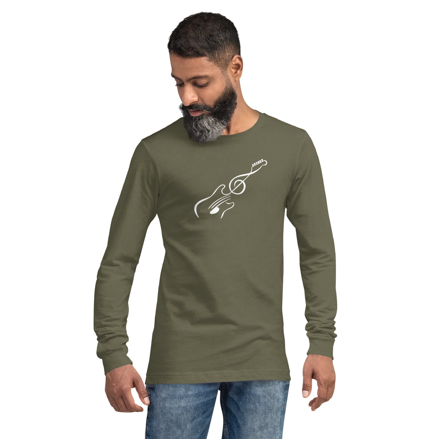 Music Note Guitar Long Sleeve Tee