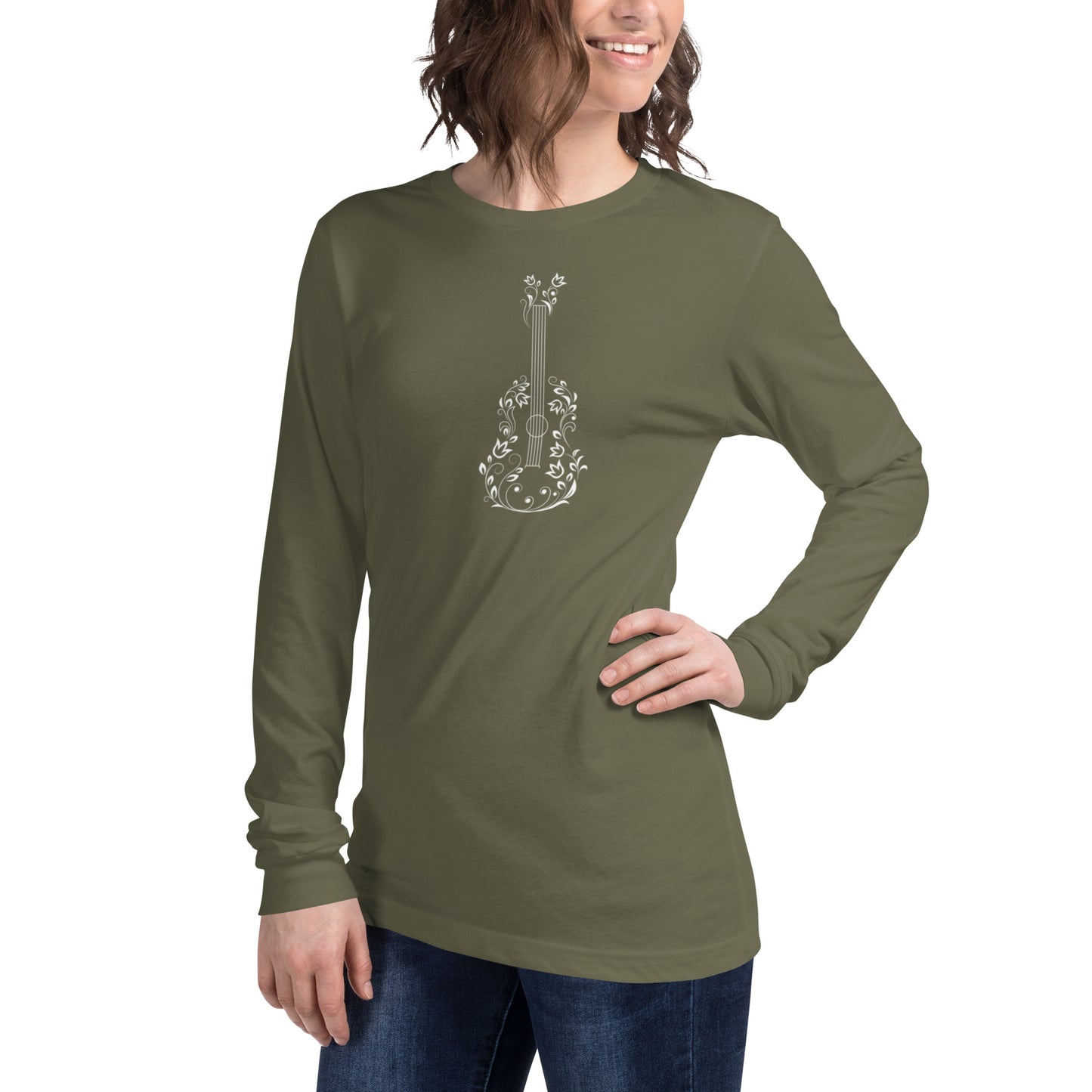 Floral Guitar Long Sleeve Tee