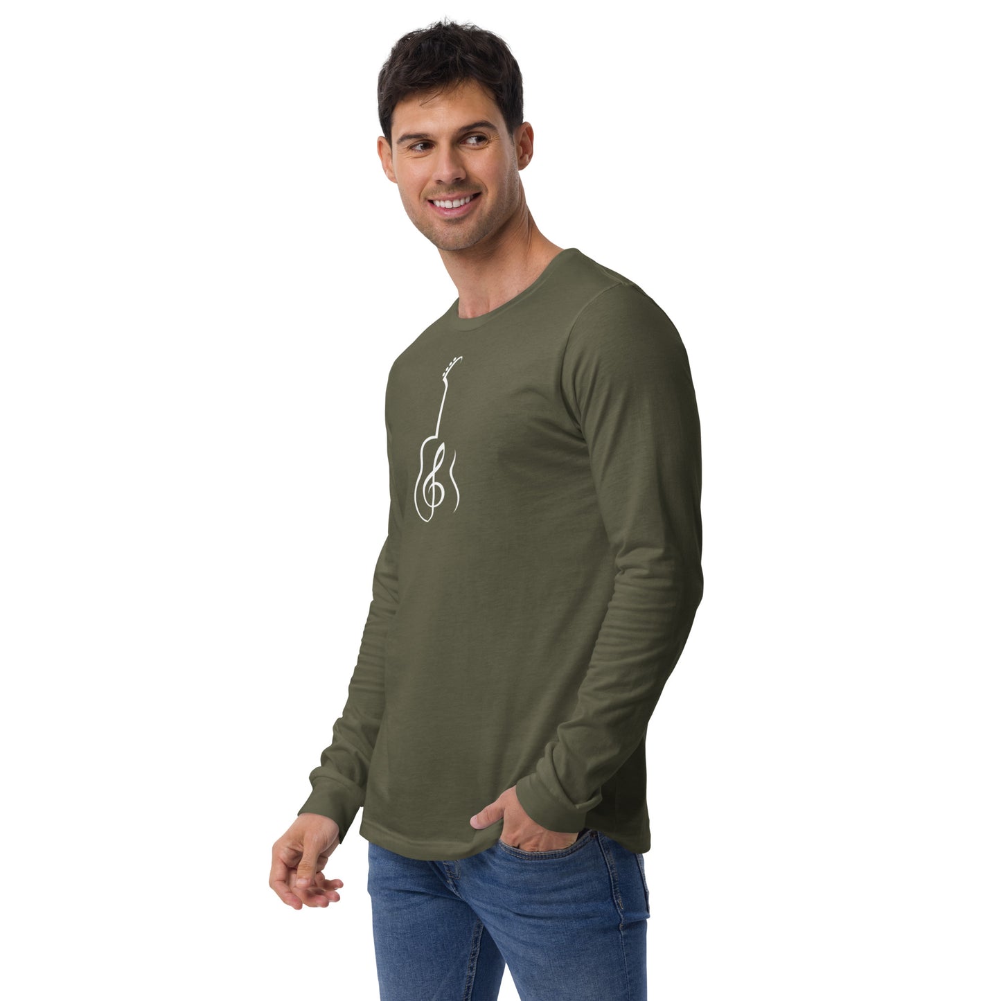 Music Note Guitar Long Sleeve Tee