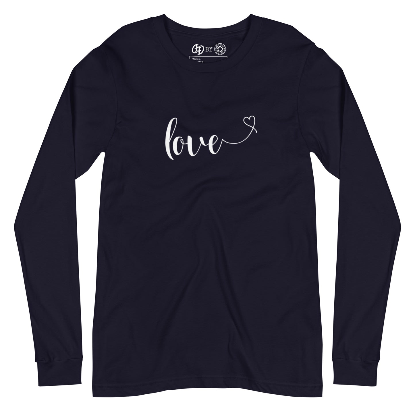 Love (heart) (white) Long Sleeve Tee