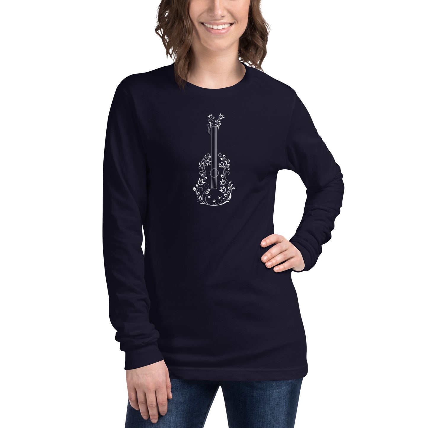 Floral Guitar Long Sleeve Tee