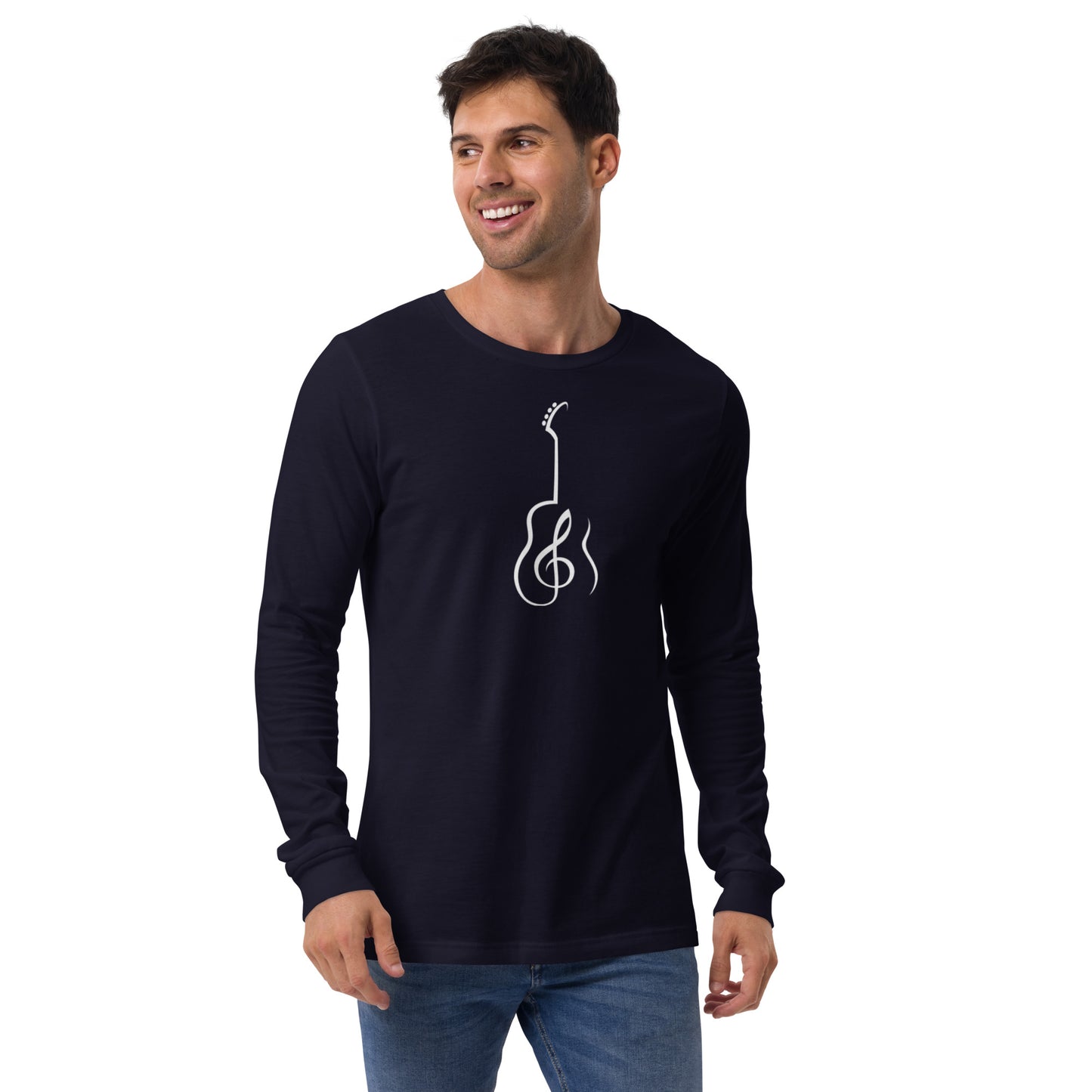 Music Note Guitar Long Sleeve Tee