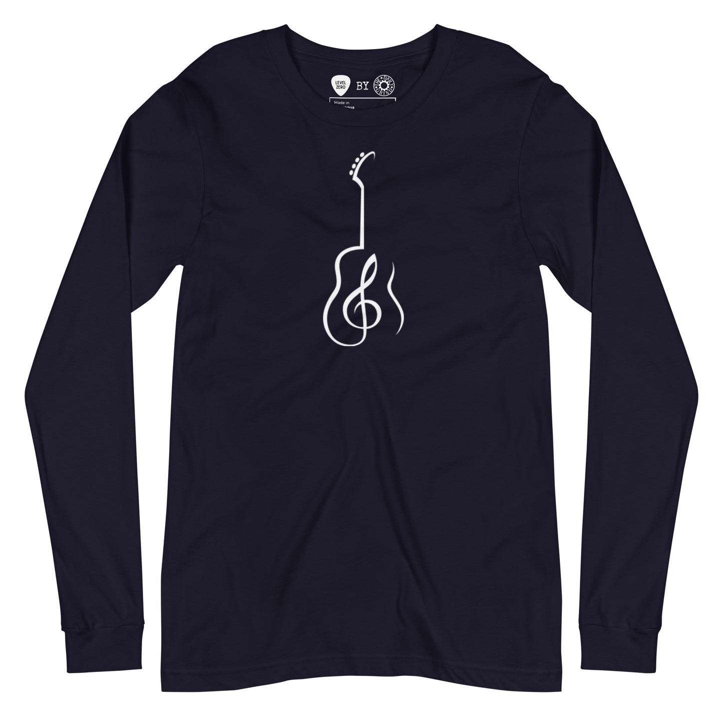 Music Note Guitar Long Sleeve Tee