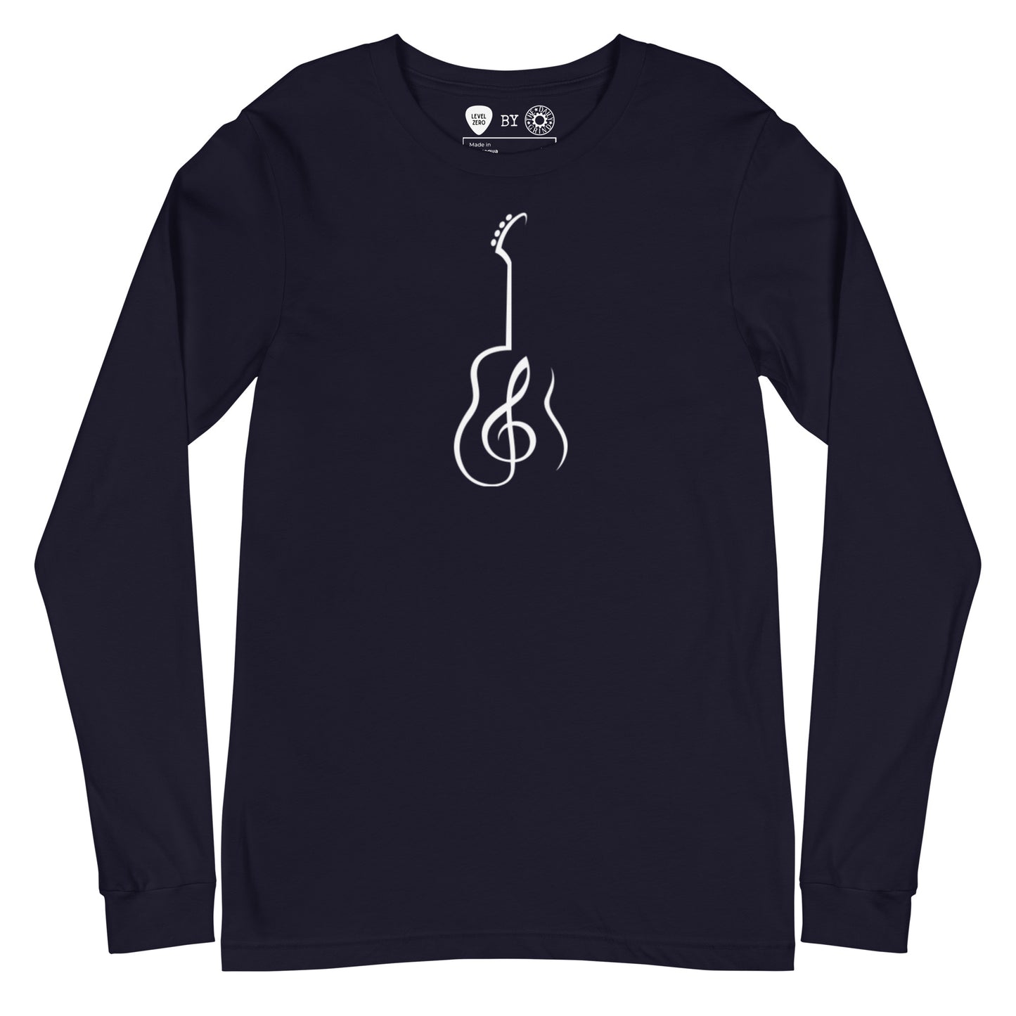 Music Note Guitar Long Sleeve Tee