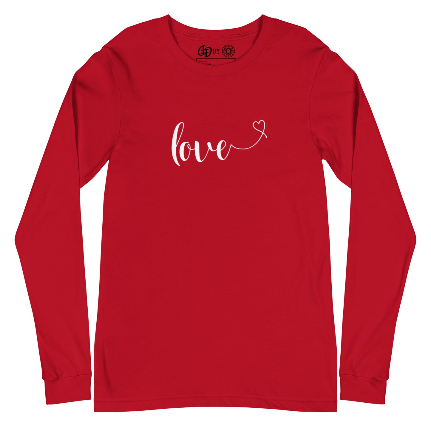 Love (heart) (white) Long Sleeve Tee