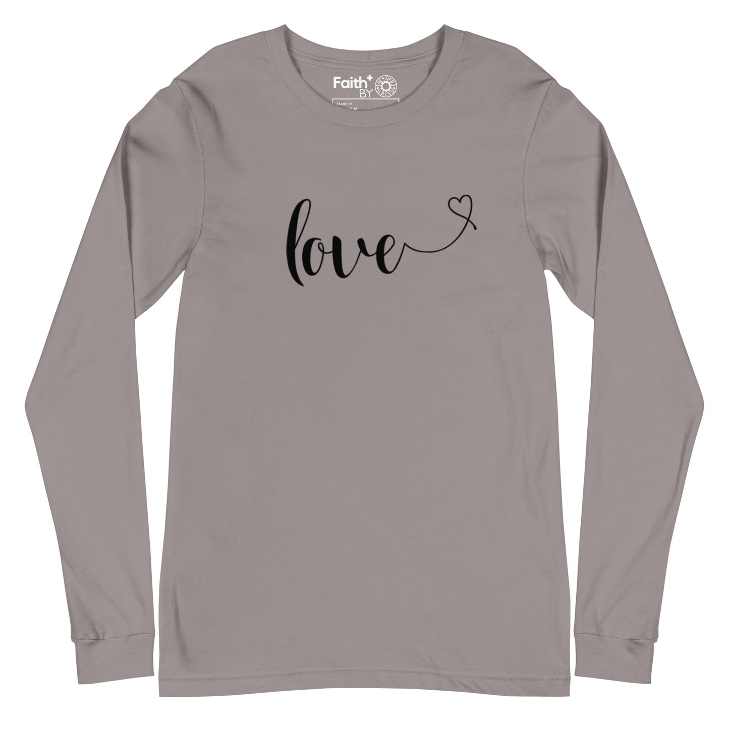 Love (heart) (black) Long Sleeve Tee