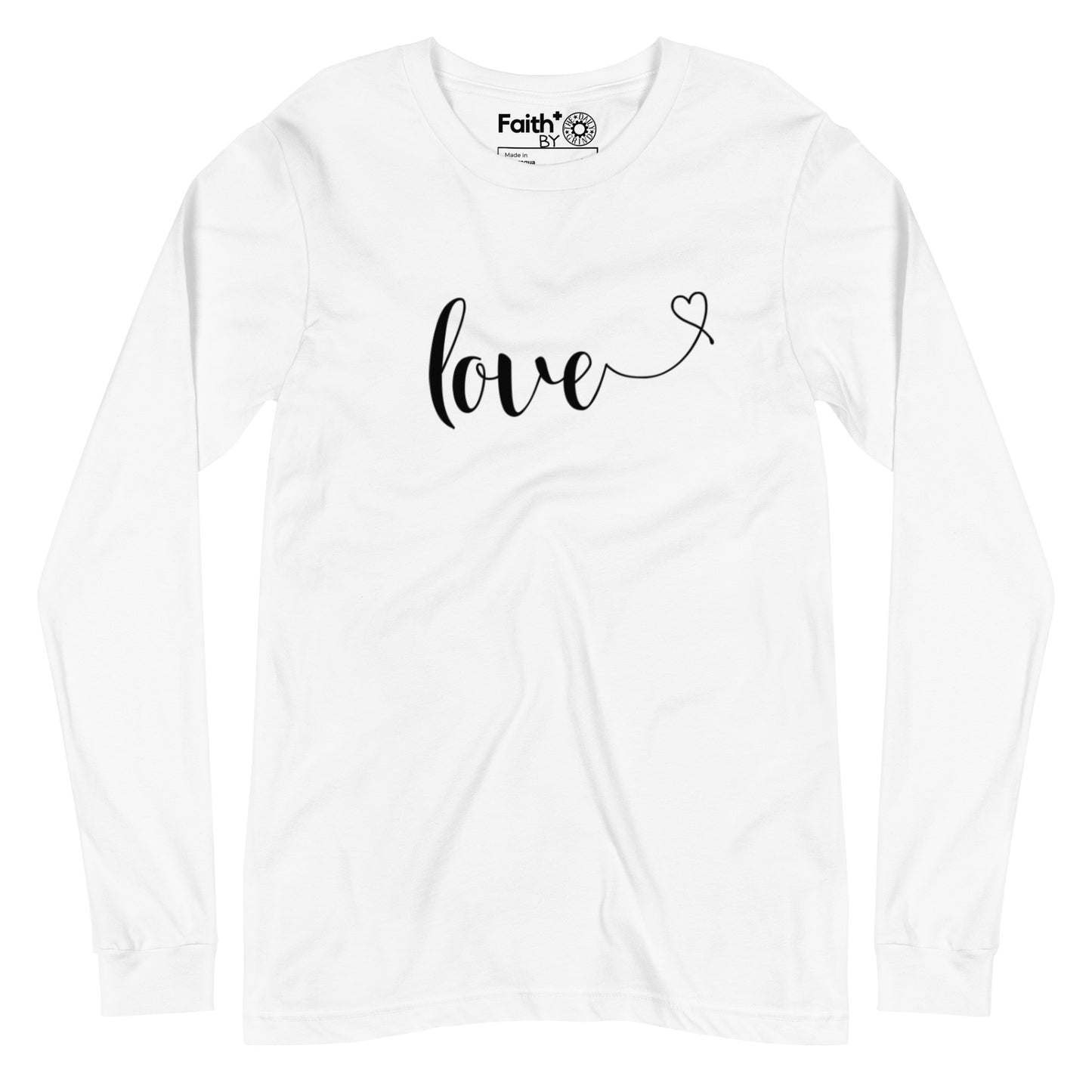 Love (heart) (black) Long Sleeve Tee