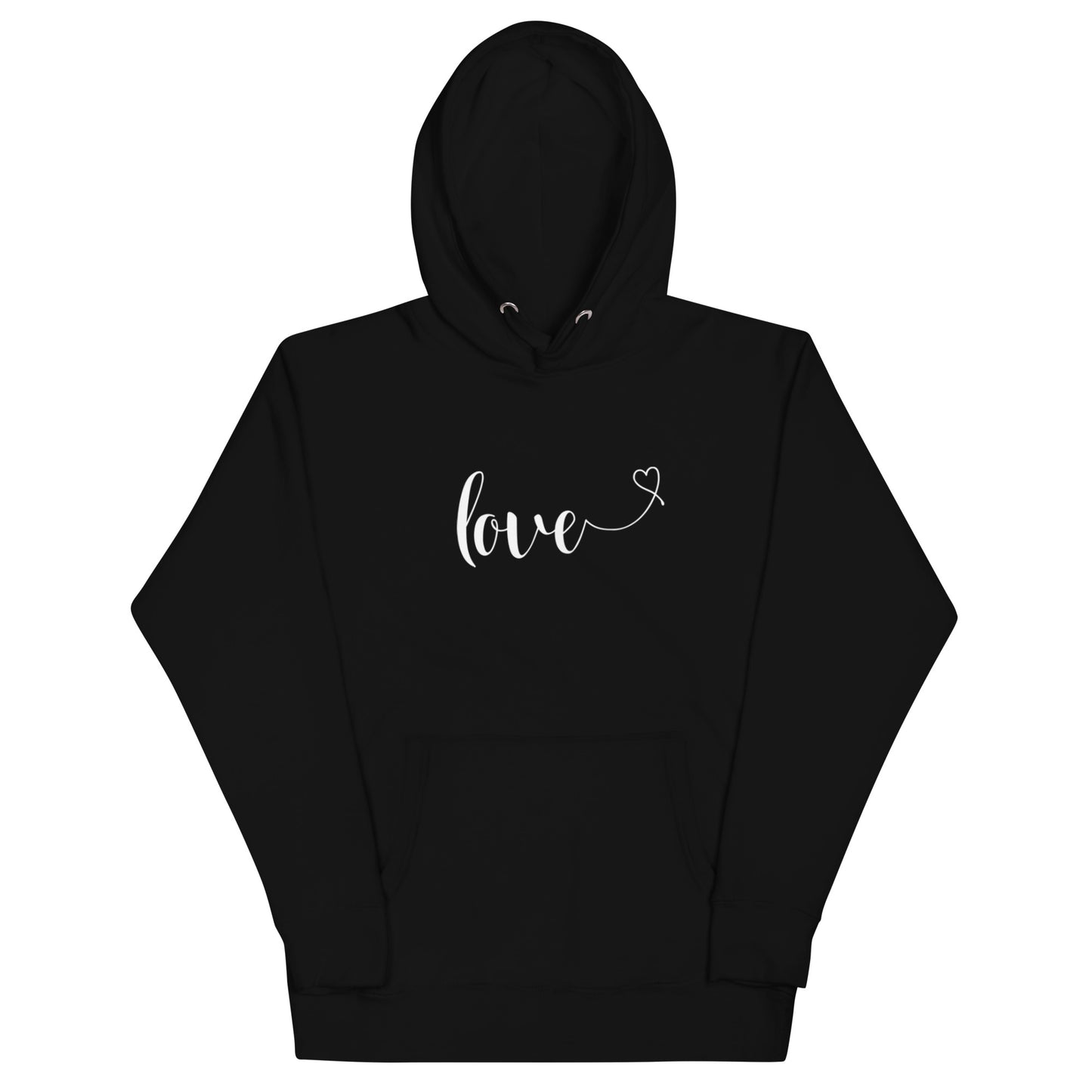 Love (heart) (white) Hoodie