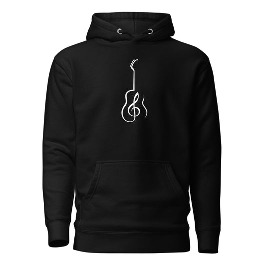 Treble Clef Guitar Hoodie