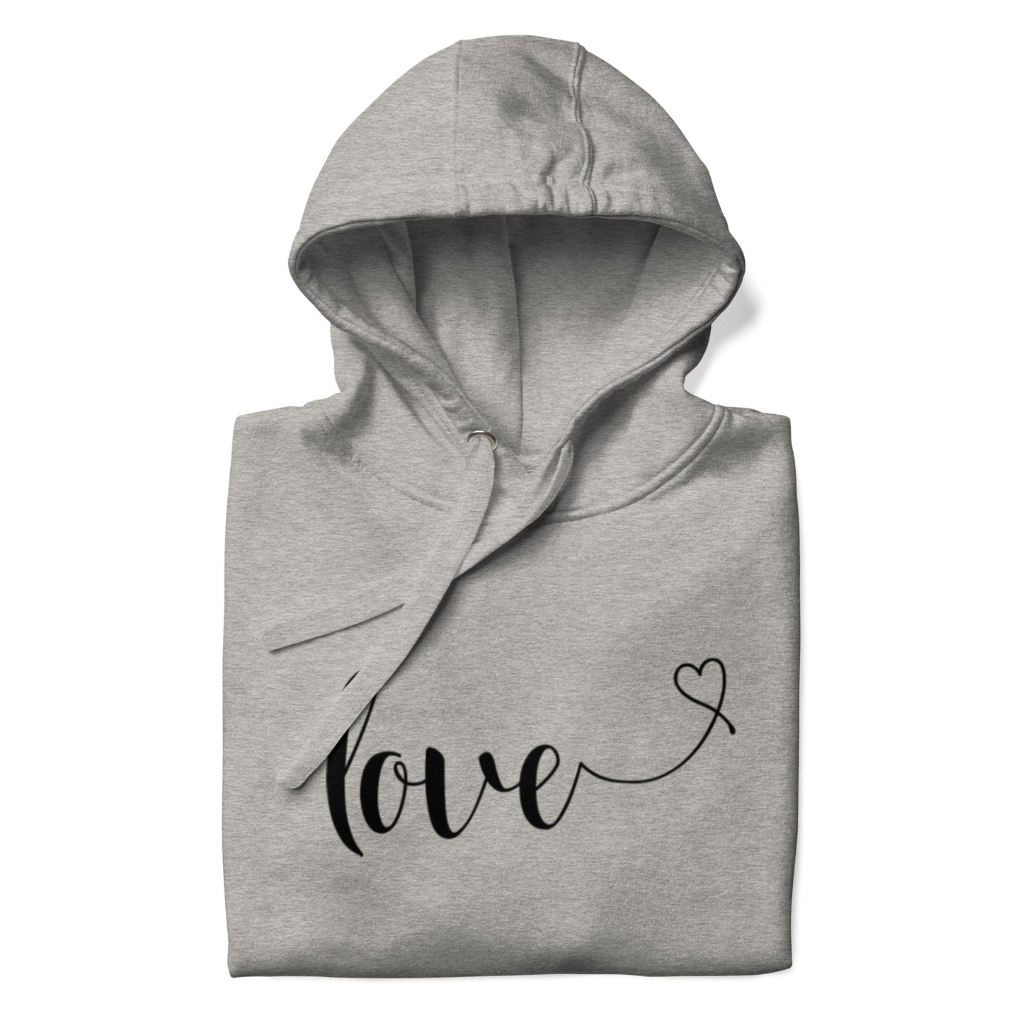 Love (heart) (black) Hoodie