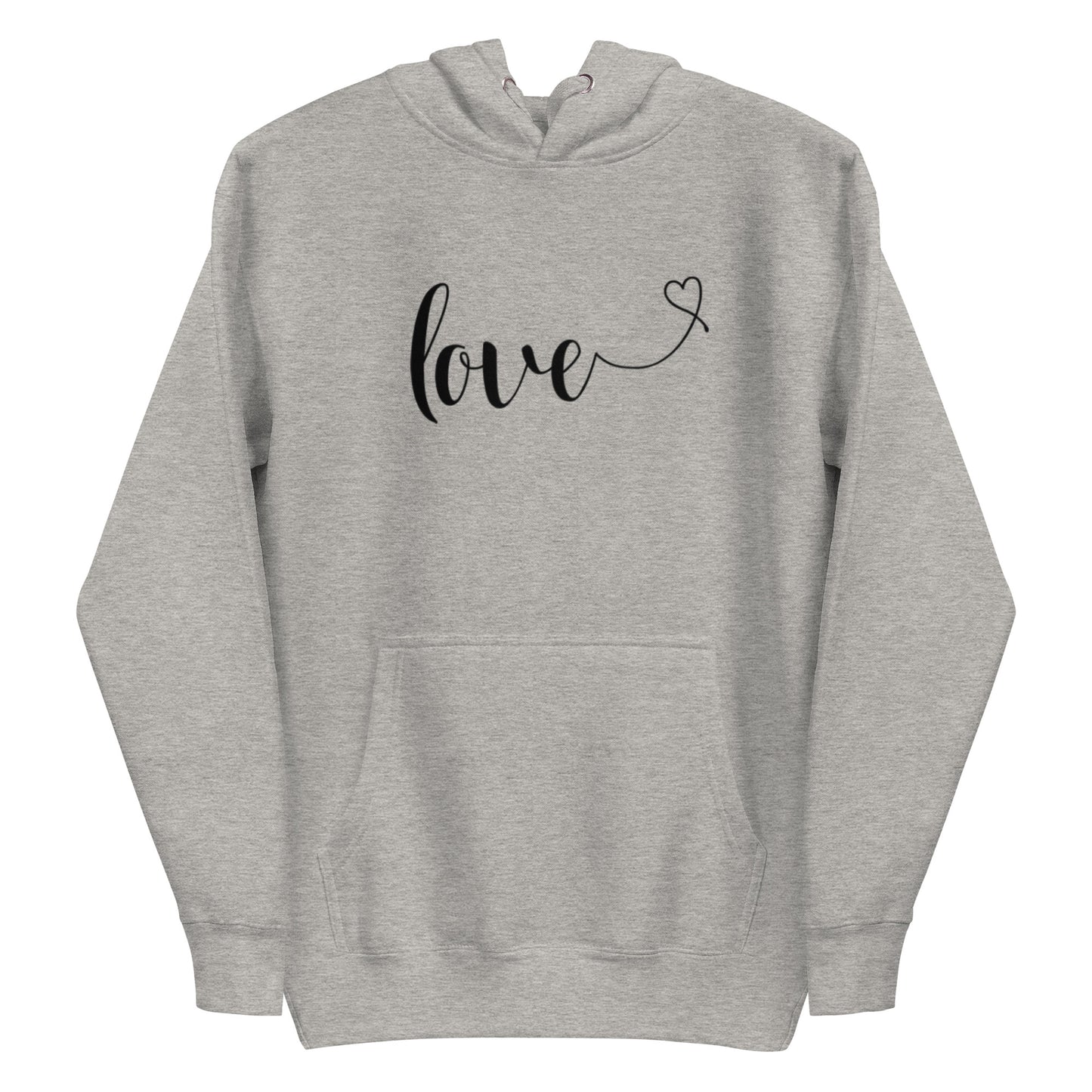 Love (heart) (black) Hoodie