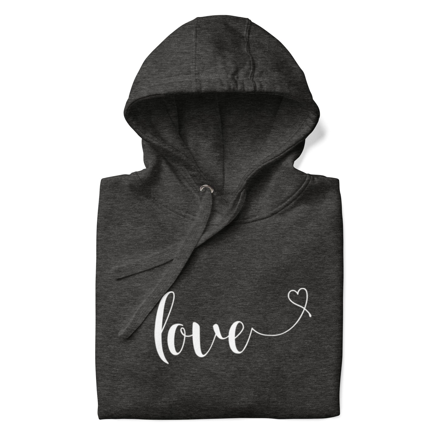 Love (heart) (white) Hoodie