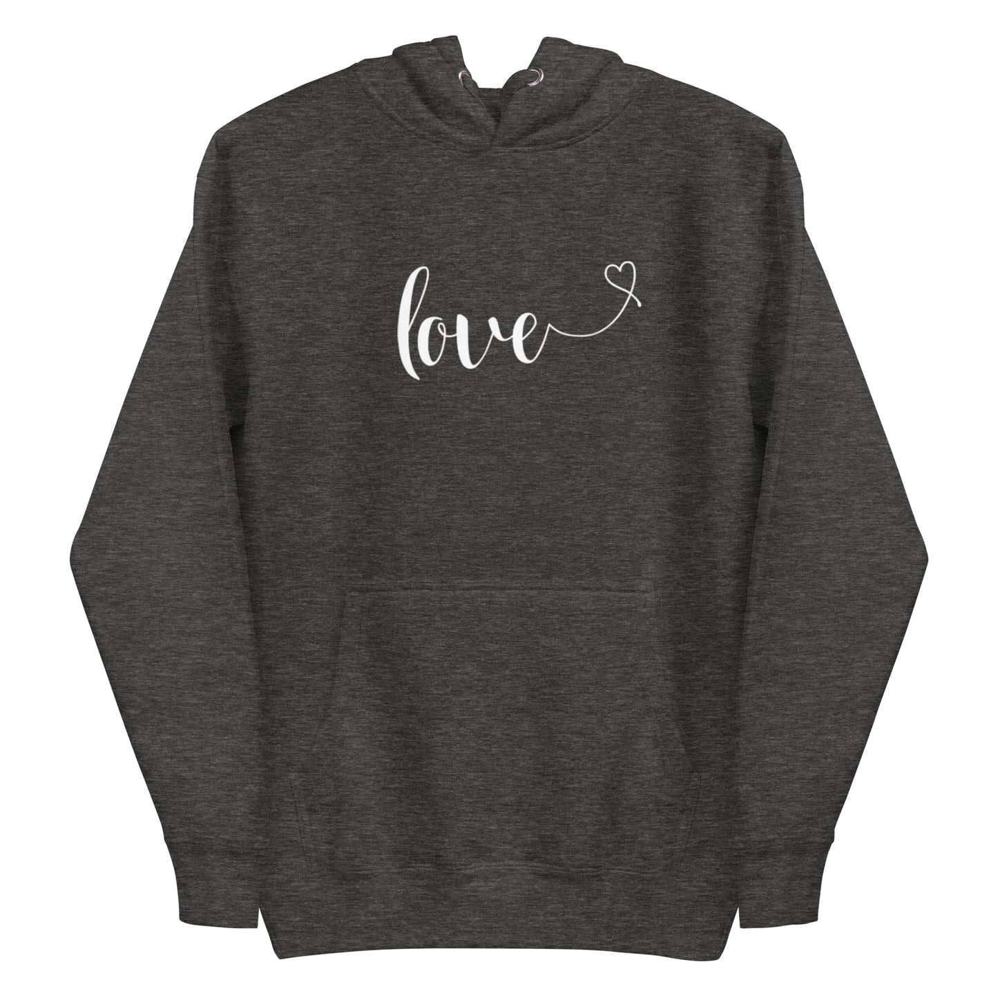 Love (heart) (white) Hoodie