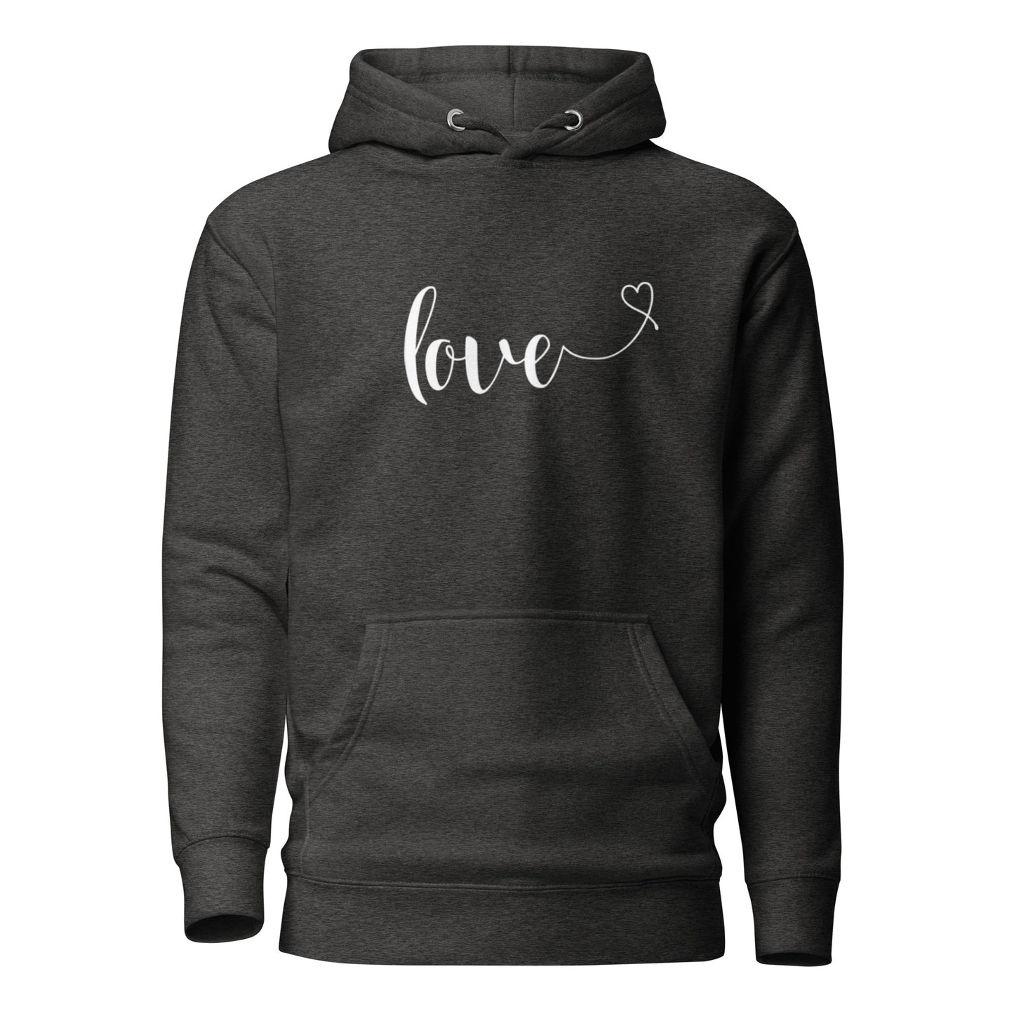 Love (heart) (white) Hoodie