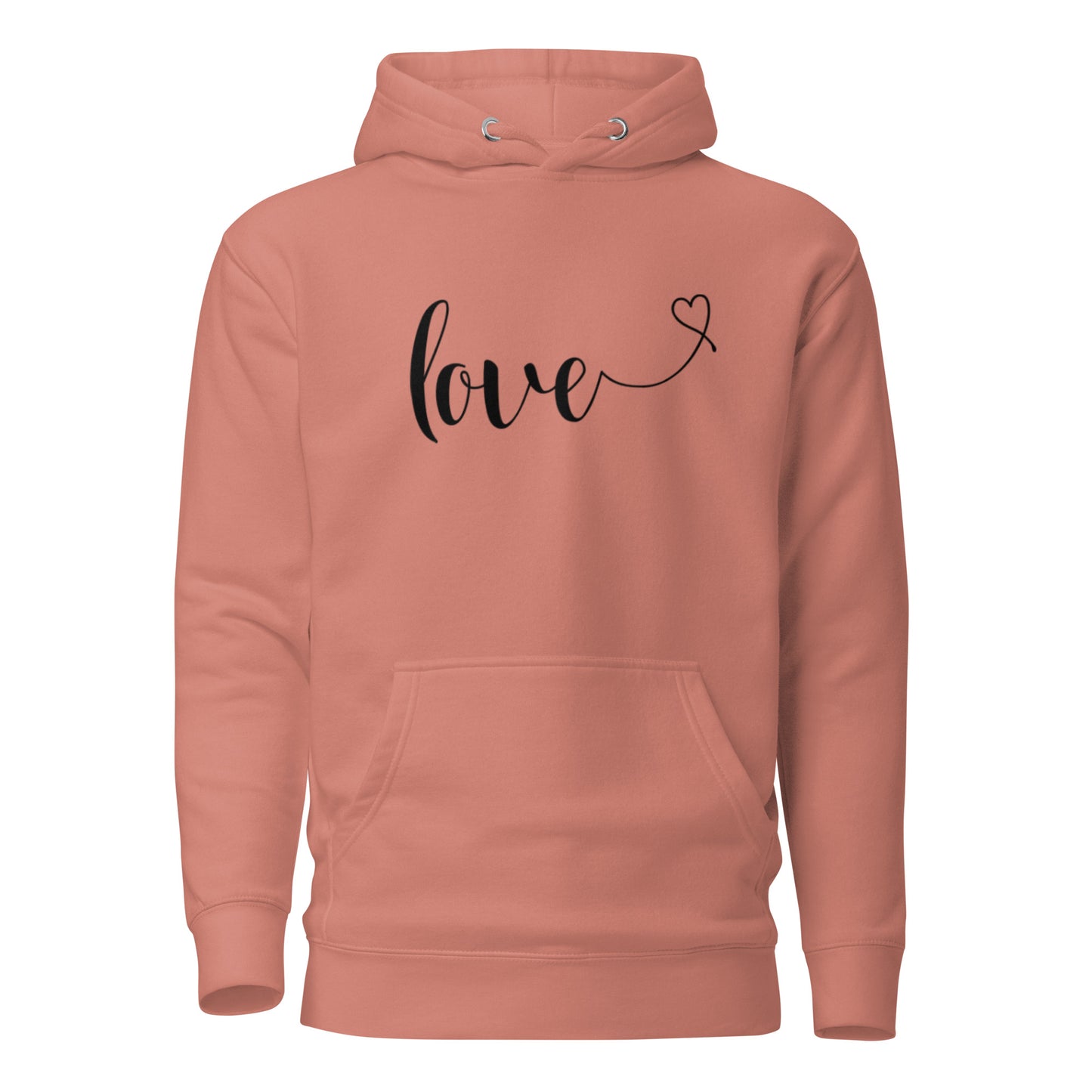 Love (heart) (black) Hoodie