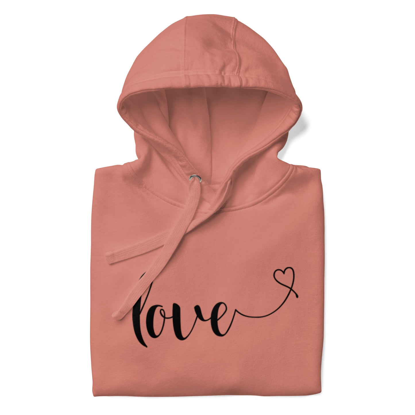 Love (heart) (black) Hoodie