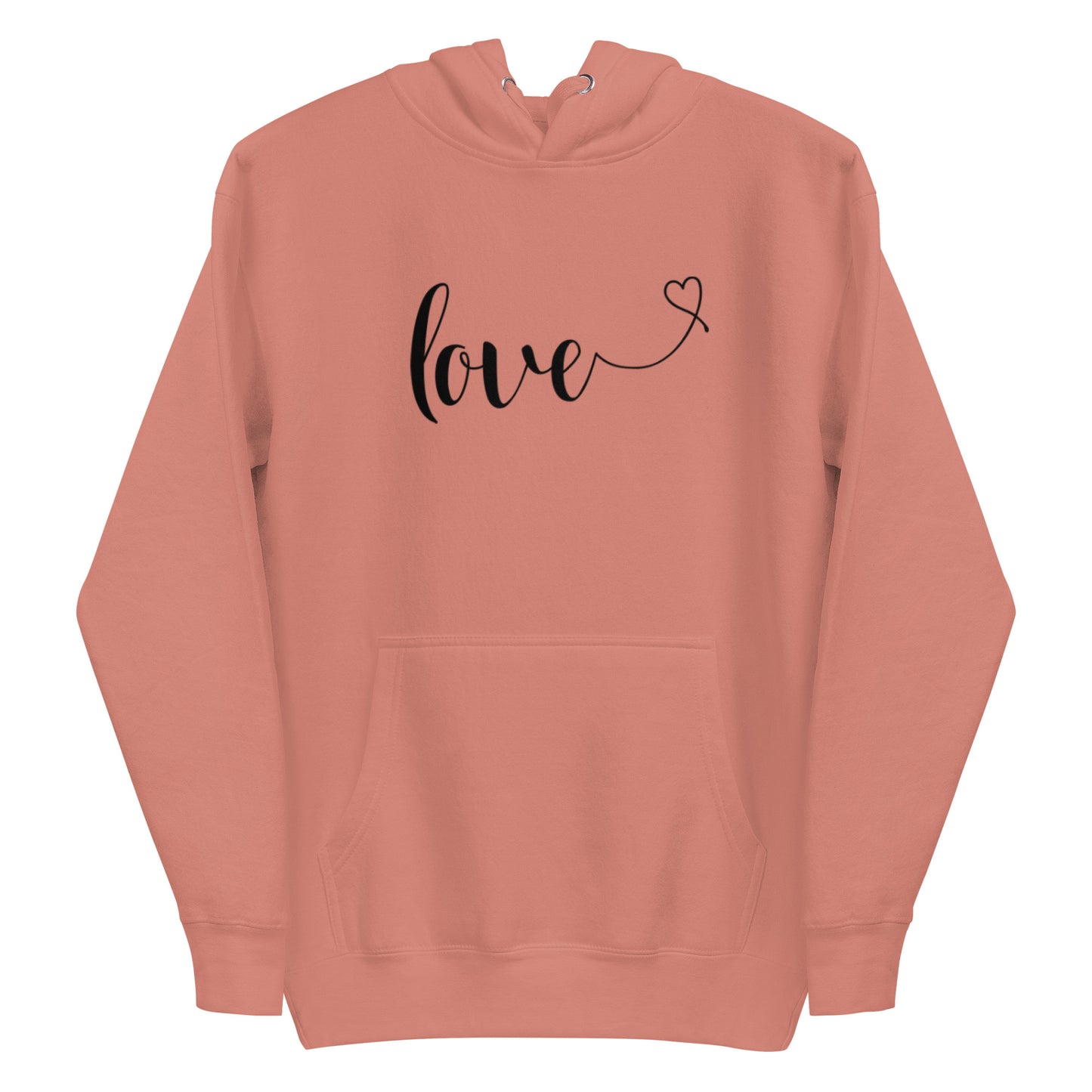 Love (heart) (black) Hoodie