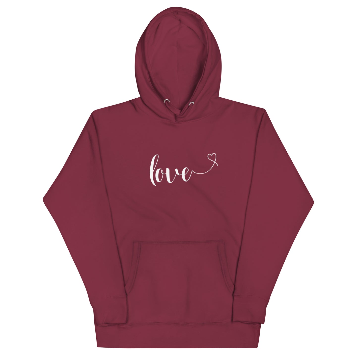 Love (heart) (white) Hoodie