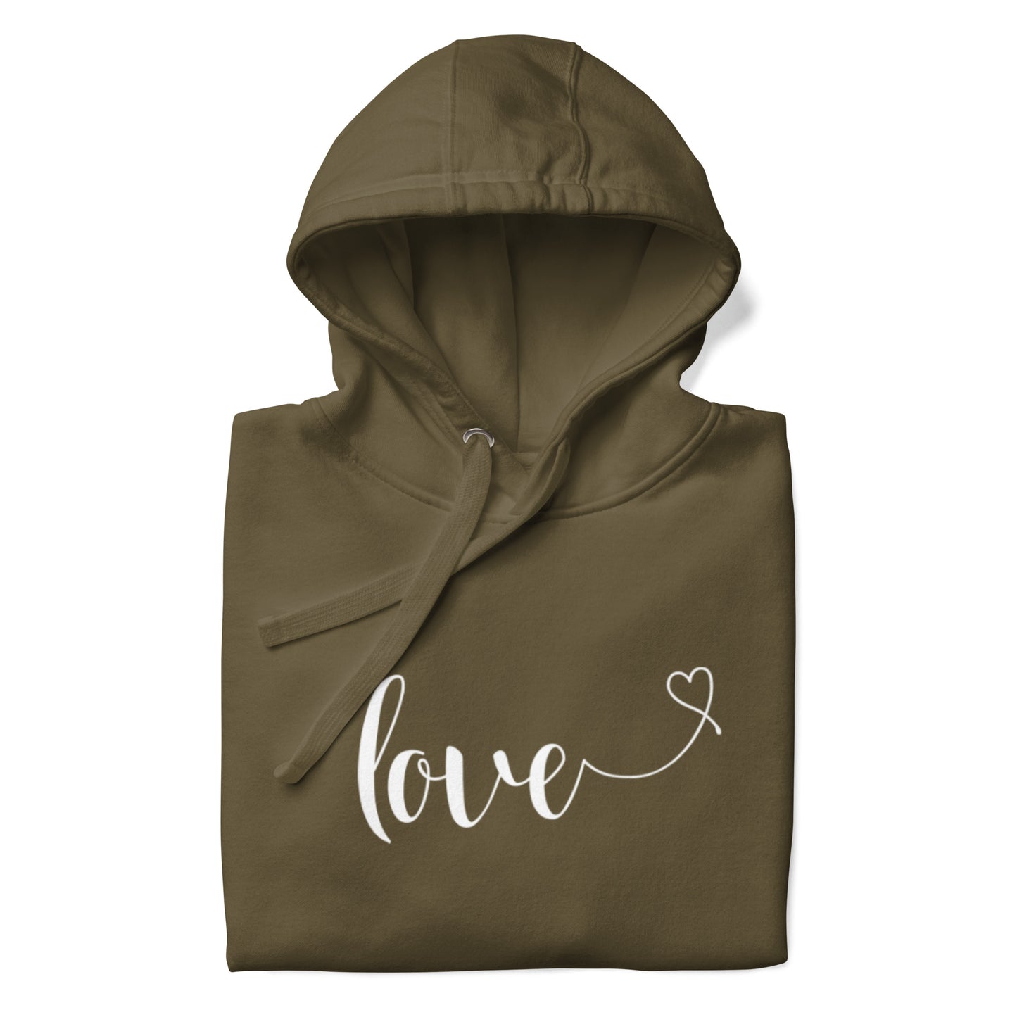 Love (heart) (white) Hoodie