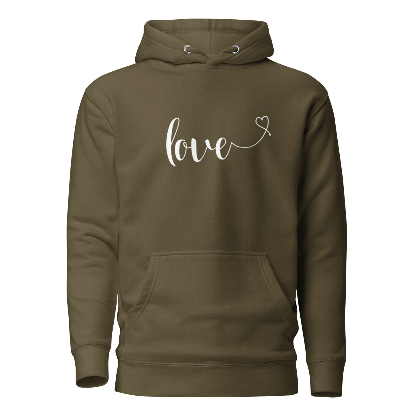 Love (heart) (white) Hoodie