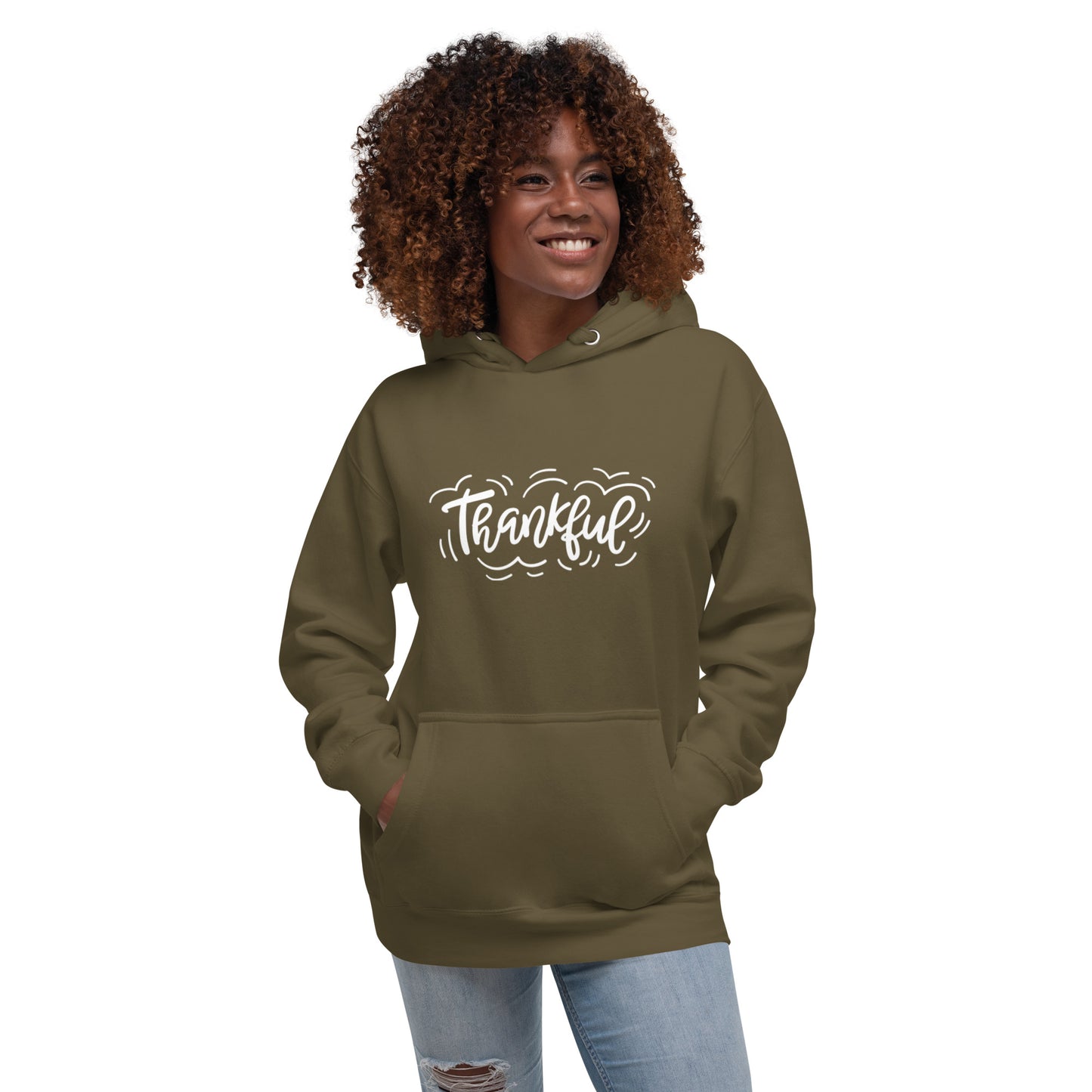 Thankful (white)  Hoodie