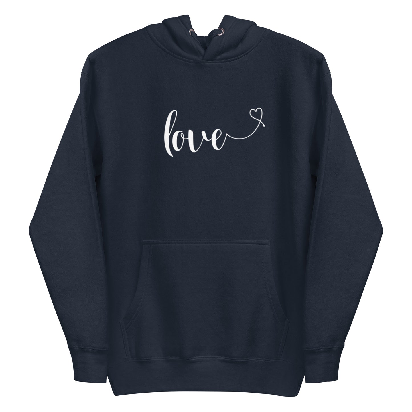 Love (heart) (white) Hoodie