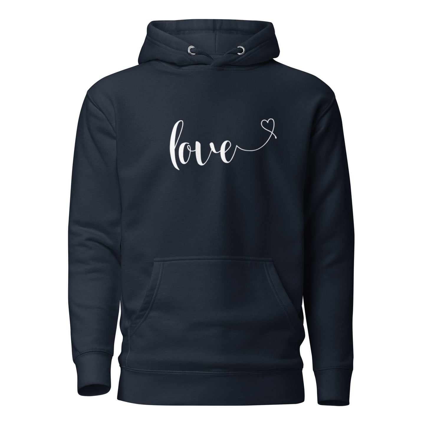 Love (heart) (white) Hoodie